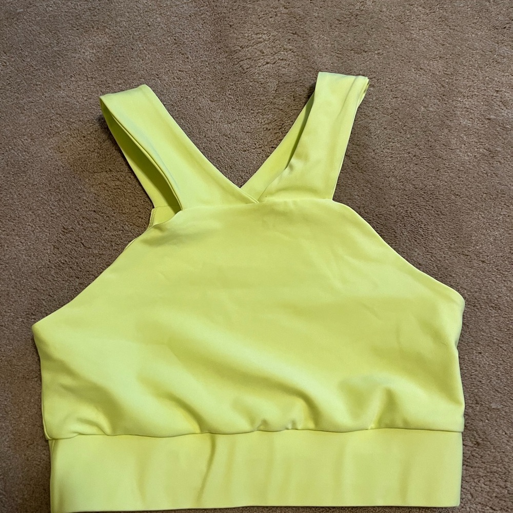 Lemon Neon Yellow Women's Sportsbra Top